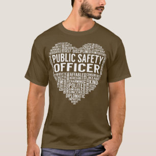 Camiseta Corazón de Oficial de Seguridad Pública