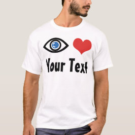 Camiseta Corazón de Ojo Personalizado (Te Amo)