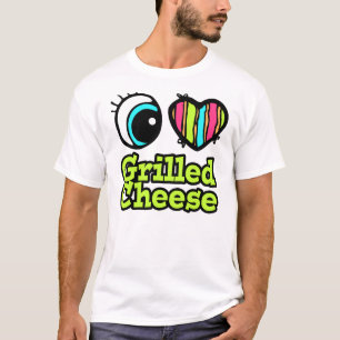 Camiseta Corazón de ojos brillante me encanta el queso a l