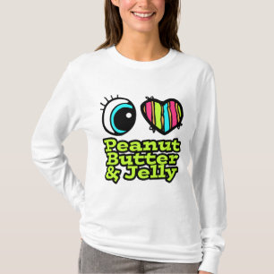 Camiseta Corazón de ojos brillante me encanta la mantequill