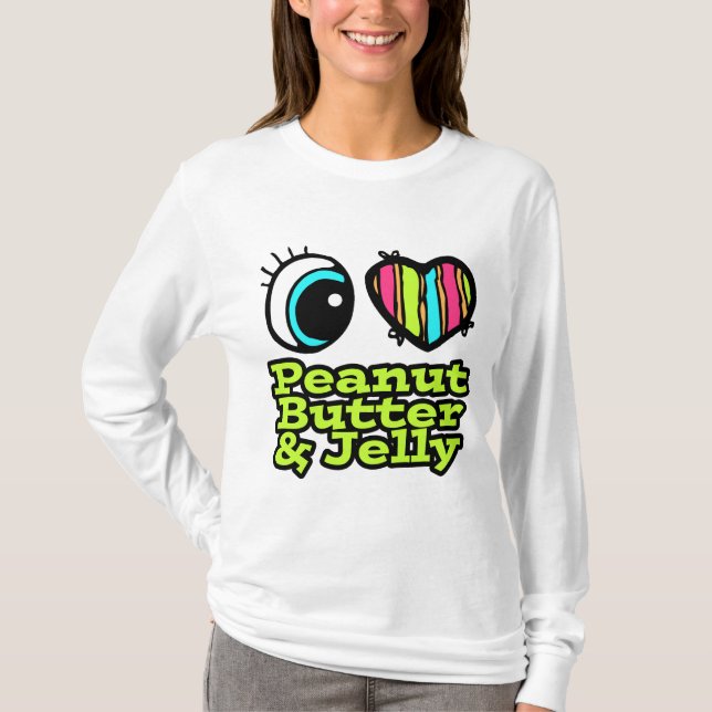 Camiseta Corazón de ojos brillante me encanta la mantequill (Anverso)