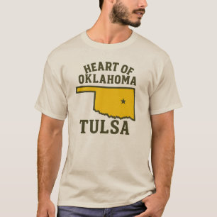 Camiseta Corazón de Oklahoma Diseño del mapa del estado d