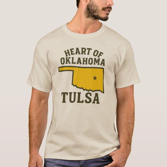 Camiseta Corazón de Oklahoma | Diseño del mapa del estado d (Anverso)