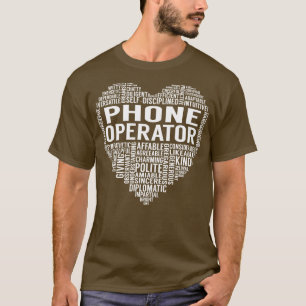 Camiseta Corazón de operador de teléfono