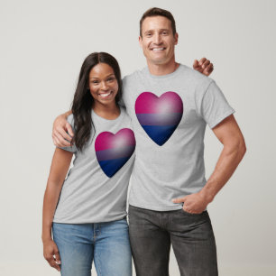 CAMISETA CORAZÓN DE ORGULLO BISEXUAL