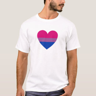 Camiseta Corazón de Orgullo Bisexual