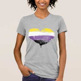 Camiseta Corazón de Orgullo no binario