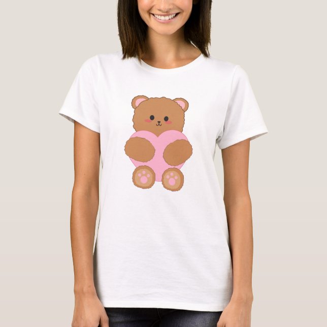 Camiseta corazón de oso (Anverso)