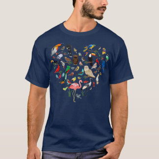 Camiseta Corazón de pájaro - Aves que observan aves