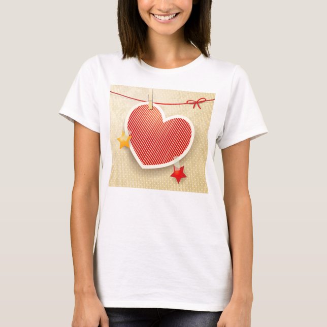 Camiseta Corazón de papel (Anverso)