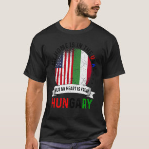 Camiseta Corazón de patriota americano húngaro es de Hungrí
