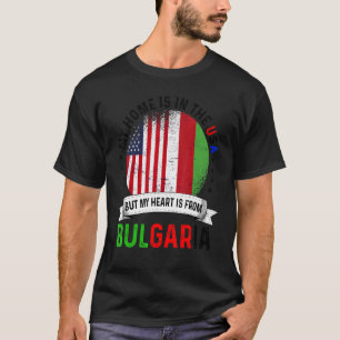 Camiseta Corazón de patriota búlgaro estadounidense es de B