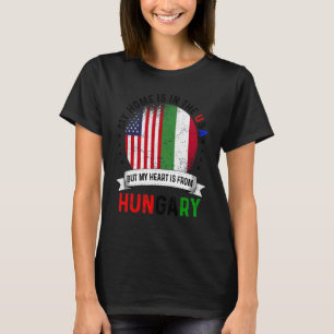 Camiseta Corazón de patriota húngaro americano es de Hungrí