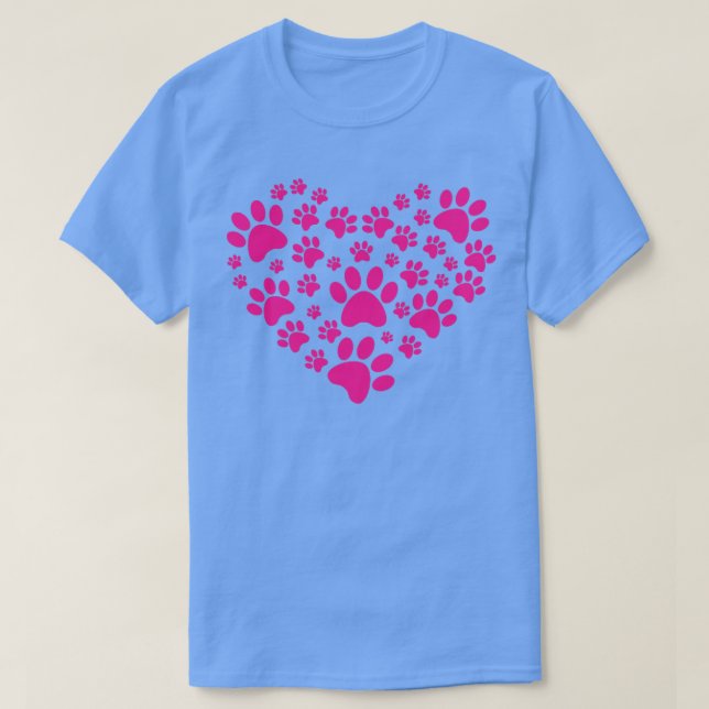 Camiseta Corazón de Perro Paw (Diseño del anverso)