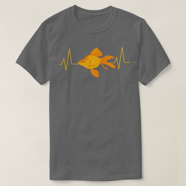 Camiseta Corazón de pez dorado (Diseño del anverso)