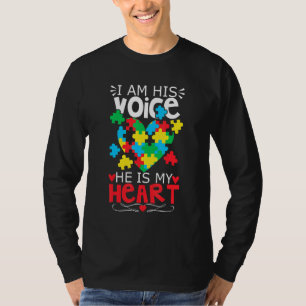 Camiseta Corazón de piezas de rompecabezas del autismo Soy 