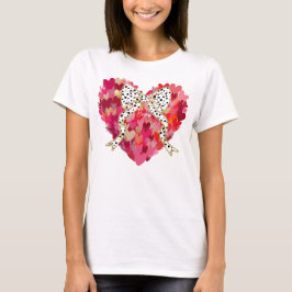 Camiseta Corazón de pincel y arveja dálmata