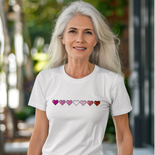 Camiseta Corazón de Pixel, Bandera Lesbiana