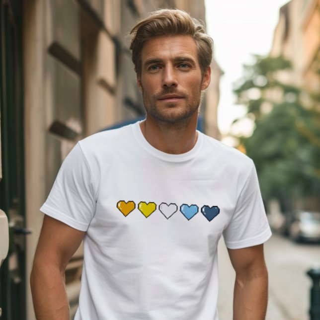 Camiseta Corazón de píxel de la bandera aroace (Subido por el creador)