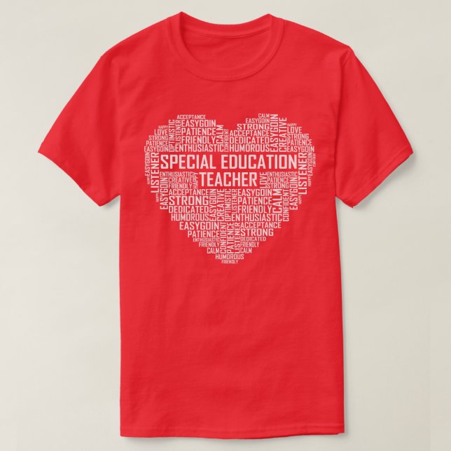 Camiseta Corazón de profesor de Educación Especial (Diseño del anverso)