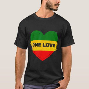 Camiseta Corazón de Reggae Un Amor Música Rasta Reggae Rast