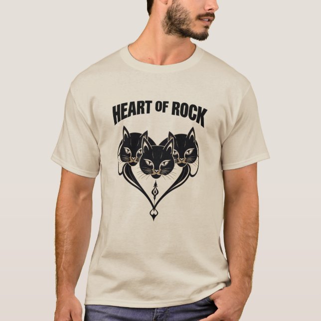 Camiseta Corazón de Rock – Triple Poder Felino (Anverso)