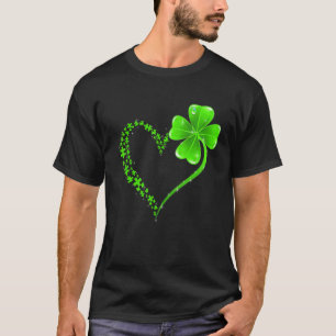 Camiseta Corazón de rompecabezas Trébol Conciencia del Auti
