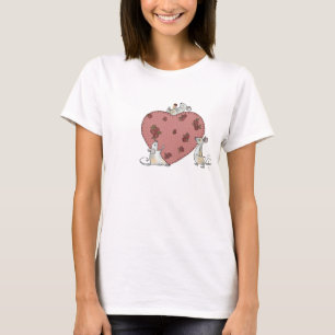 Camiseta Corazón de rosa