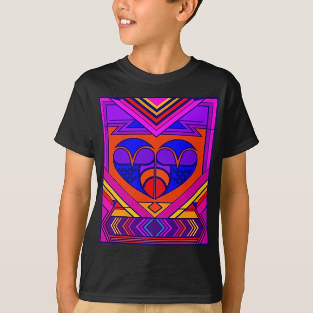 Camiseta Corazón de San Valentín Art Déco (Anverso)