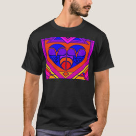 Camiseta Corazón de San Valentín Art Déco