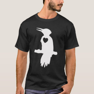 Camiseta Corazón de silueta de pájaro carpintero
