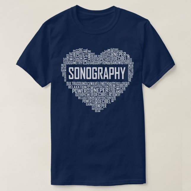 Camiseta Corazón de sonografía (Diseño del anverso)
