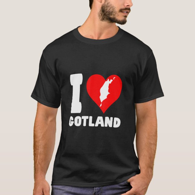 Camiseta Corazón de Suecia me encanta Gotland (Anverso)