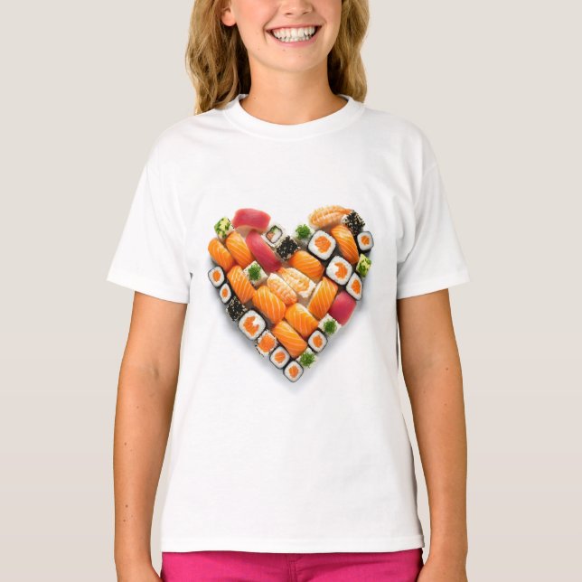 Camiseta Corazón de sushi (Anverso)