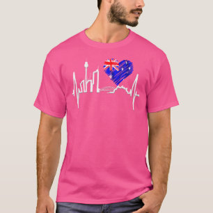 Camiseta Corazón de Sydney Skyline Heartbeat Australia Band