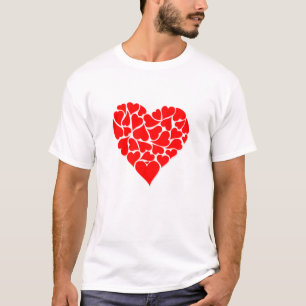 Camiseta Corazón de T-Shirt-Valentine masculino