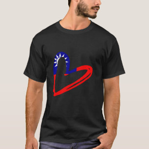 Camiseta Corazón de Taiwán Orgullo taiwanés Raíces taiwanes
