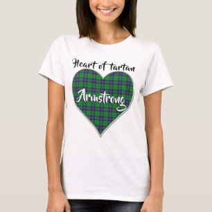 Camiseta Corazón de Tartan Clan Armstrong Plaid