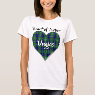 Camiseta Corazón de Tartán Clan Douglas Plaid