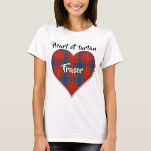 Camiseta Corazón de Tartán Clan Fraser Plaid