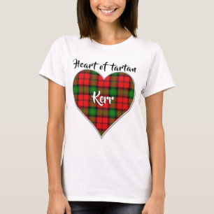 Camiseta Corazón de Tartán Clan Kerr Plaid