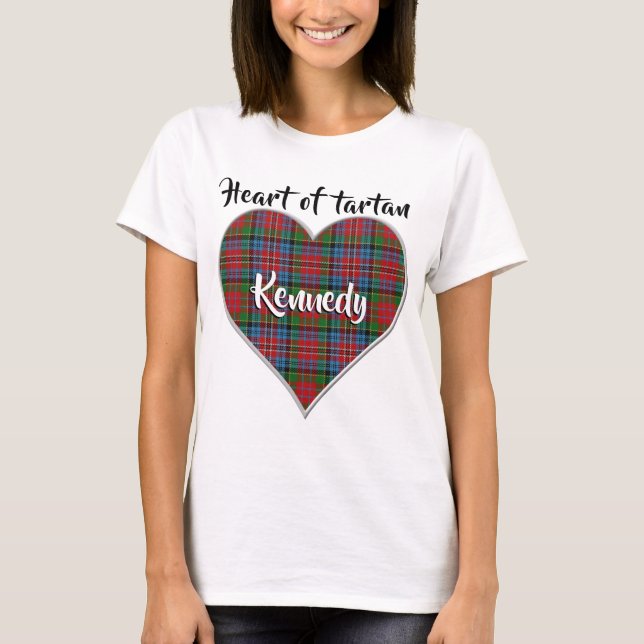 Camiseta Corazón de Tartan Clan Kidd Plaid (Anverso)