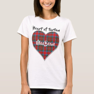 Camiseta Corazón de Tartán Clan MacBean MacBain Cuadros