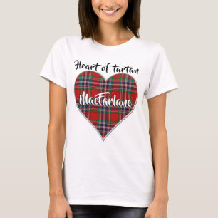 Camiseta Corazón de Tartán Clan MacFarlane Plaid