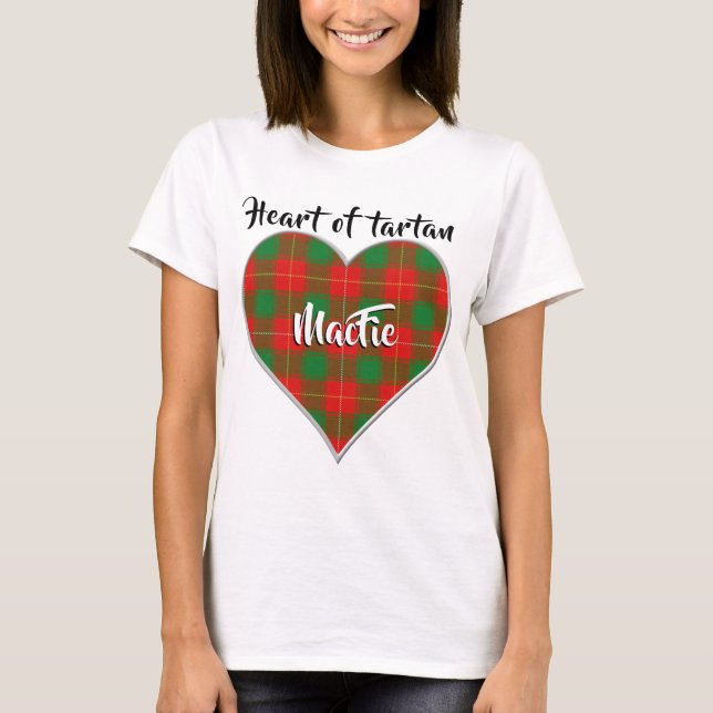 Camiseta Corazón de Tartan Clan MacFie Plaid (Anverso)