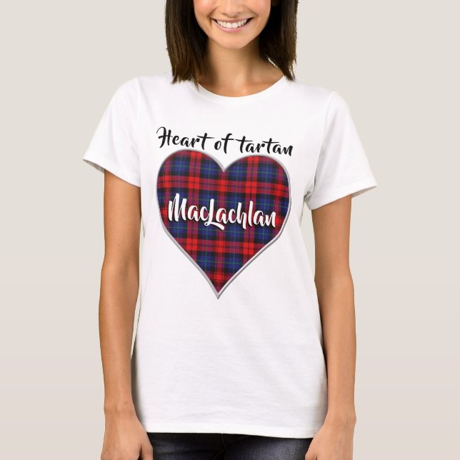 Camiseta Corazón de Tartan Clan MacLachlan Plaid (Anverso)