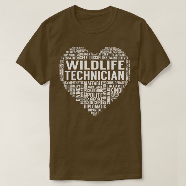Camiseta Corazón de Técnico de Vida Silvestre (Diseño del anverso)