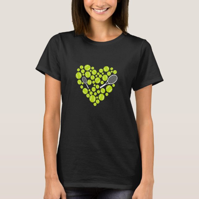 Camiseta Corazón de tenis de amor 1 (Anverso)