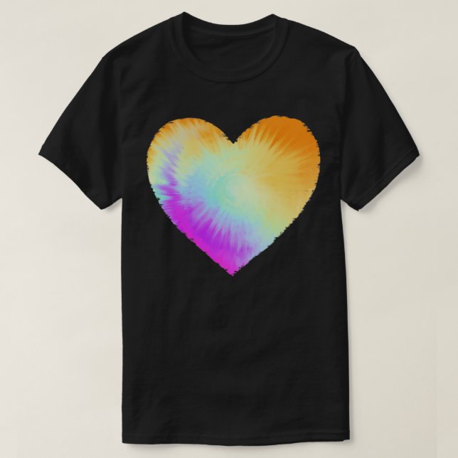 Camiseta corazón de tintineo de corbata 1 (Diseño del anverso)
