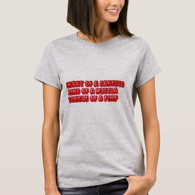 Camiseta Corazón De Un Gangsta (Anverso)